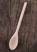 Malá drevená lyžica, bukové drevo, cca. 13 cm